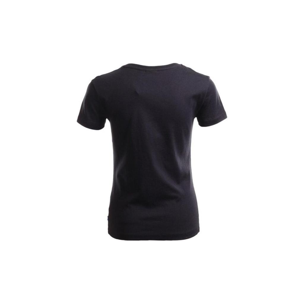 adidas Originale Kontrastfarben Markenlogo Print American Vintage Schulterärmel T-Shirt Damen Tops Schwarz AJ8084