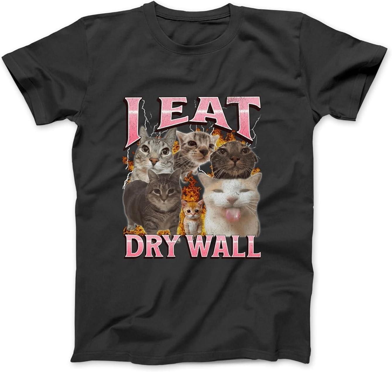 

I Eat Cement Funny Cat Meme Bootleg Graphic Long Sleeve, T-Shirt, Sweatshirt, Hoodie for Men Women Kids Made in Canada Black XXXXXL чорний