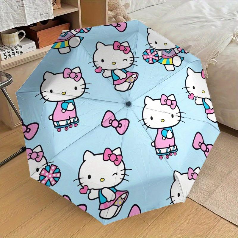 1pc Hello Kitty Cheerleader Pattern Umbrella with Plastic Handle,Suitable for All Seasons Home Travel Outdoor UmbrellaSanlio535
