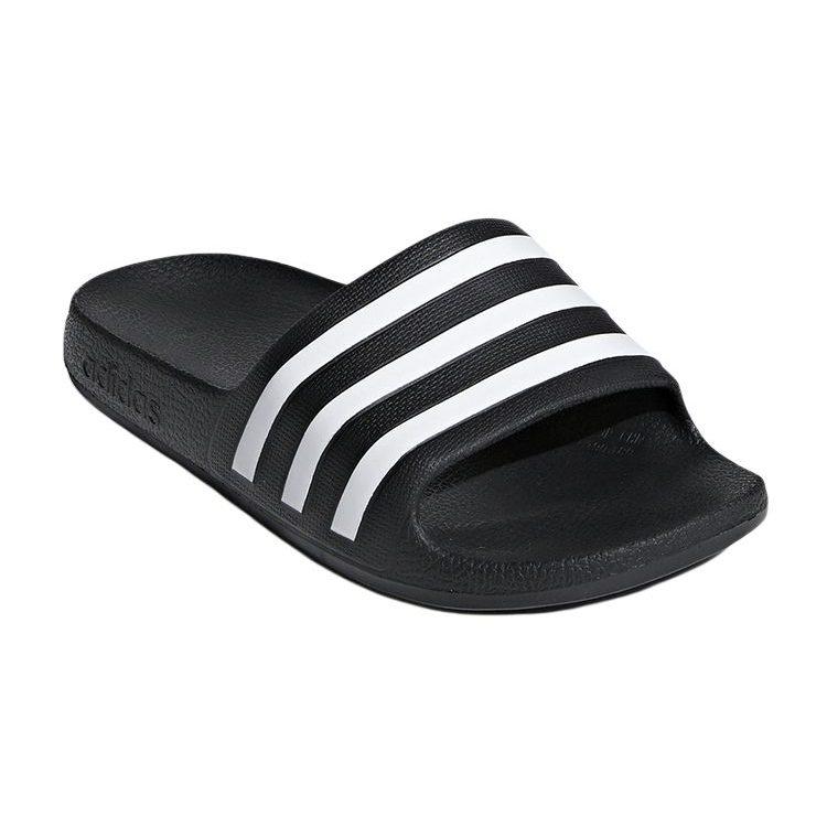 adidas Adilette Aqua Cushioning Quick Dry Kids' Outdoor Slippers Black White F35556