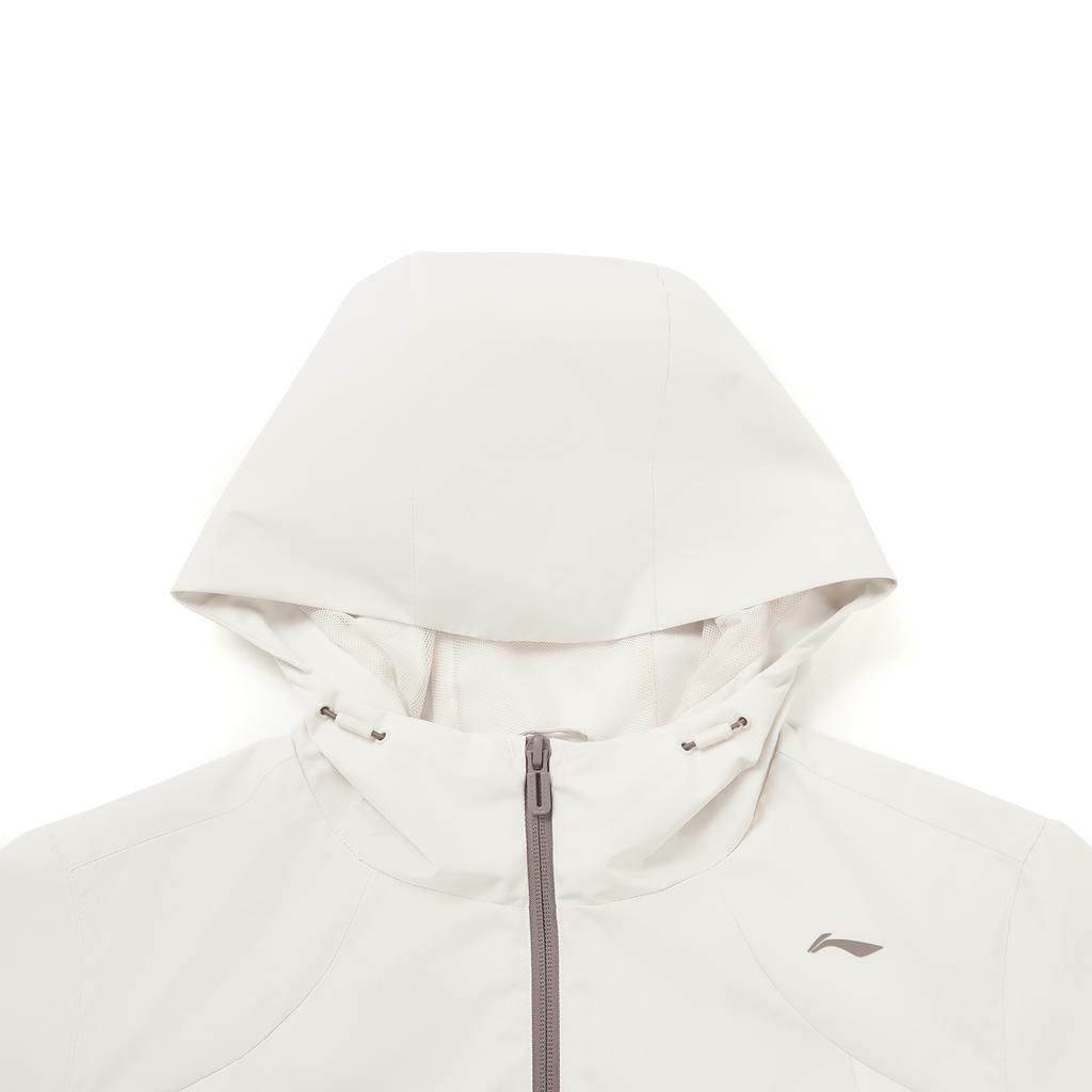 Li Ning Fitness Series Windproof Water-Repellent UV-Resistant Loose Hooded Windbreaker Women Outerwear AFDW102-9