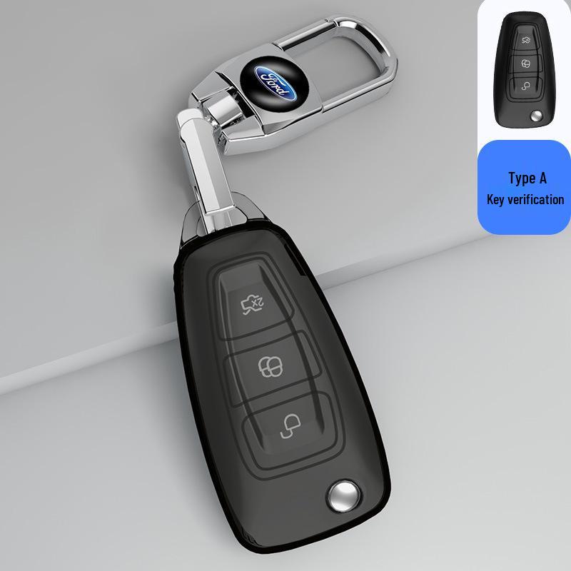 Ford Focus Key Case for Mondeo, Everest, Ecosport, Ranger - Transparent Shell for Men and Women