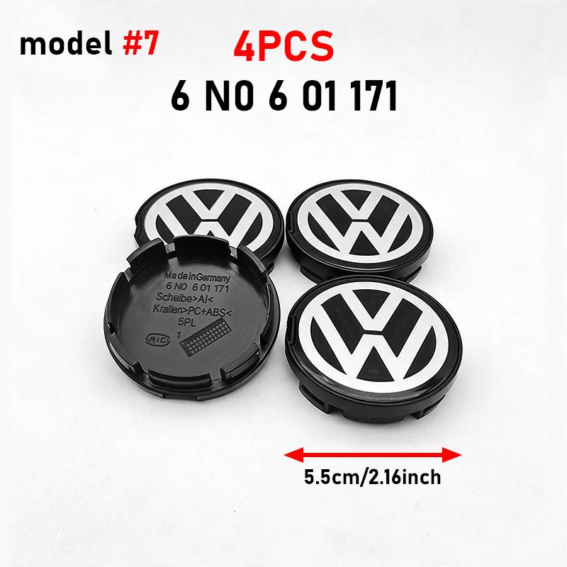 For VW 4pcs 55mm 65mm Car Styling Car Wheel Center Hub Cap Covers Badge For Volkswagen VW GTI Polo Golf 4 5 6 Touran CC Passat B5 B6 B7 ES1