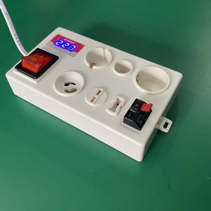 Multifunctional Electric Power Meter For LED Light Testing Voltage And Wattage Up To 600W With Various Socket Types