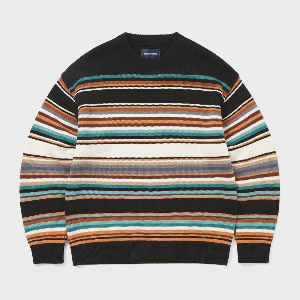 ThIs Is Never That Multi Striped Sweater Black White S