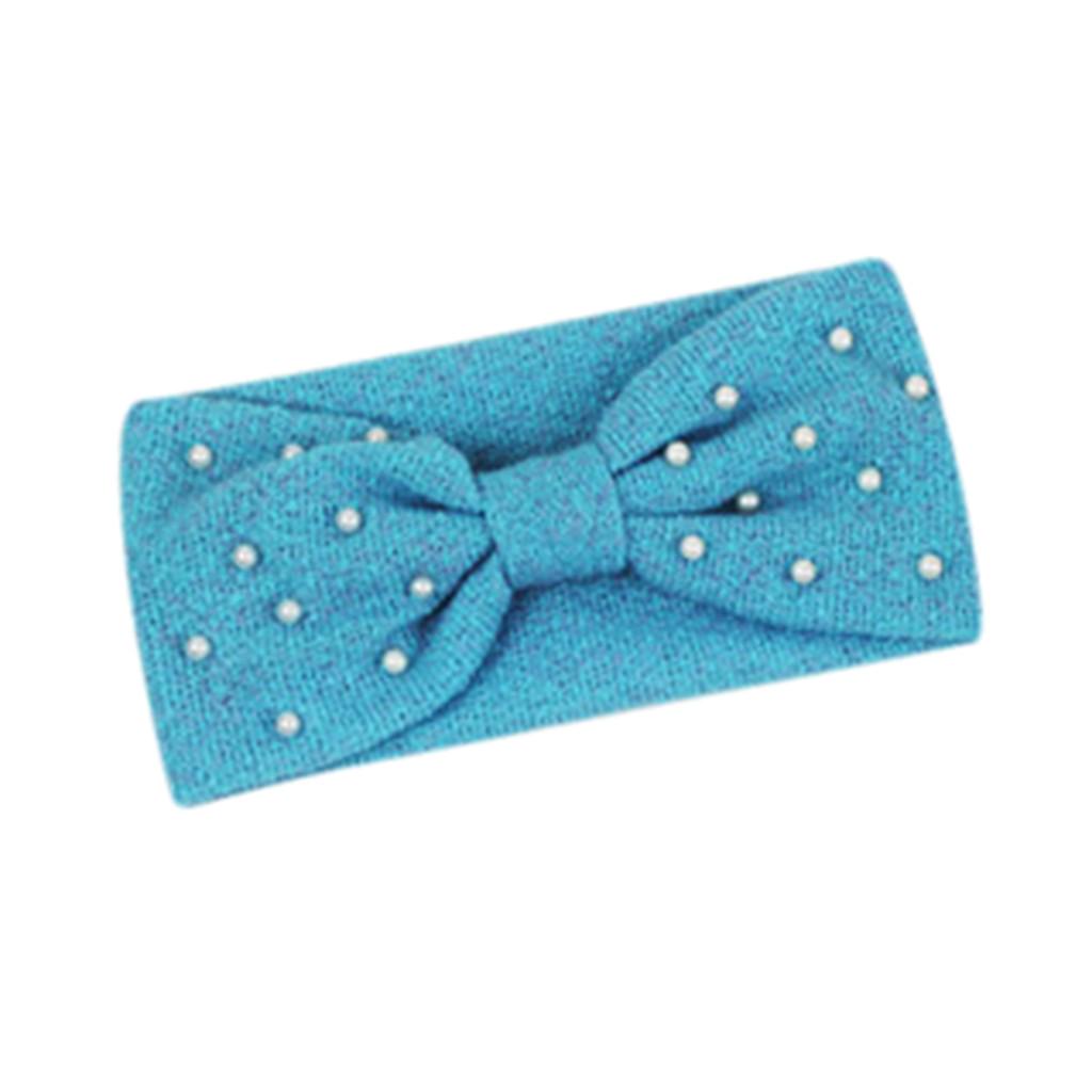 (Beamer)Damen Perlen Wolle gestrickt Winter Ohrwärmer Mädchen Haarschmuck Stirnbänder