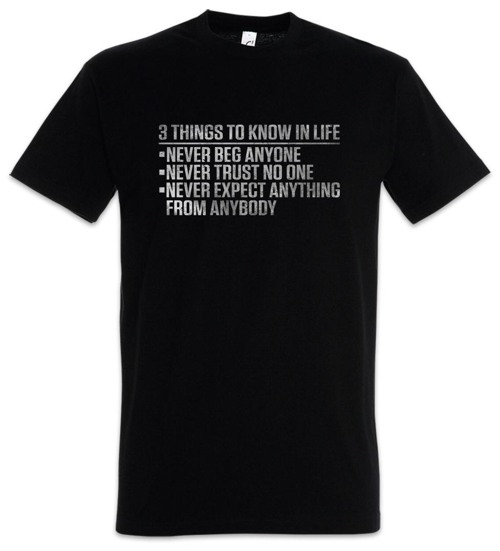 

3 Things To Know In Life T-Shirt Mens Womens Tees Top Scarface Tony Movie Quote Fun Montana L
