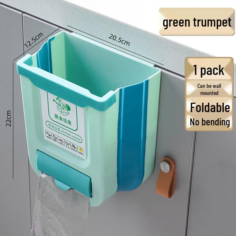 Wall-Mounted Foldable Kitchen & Bathroom Trash Bin