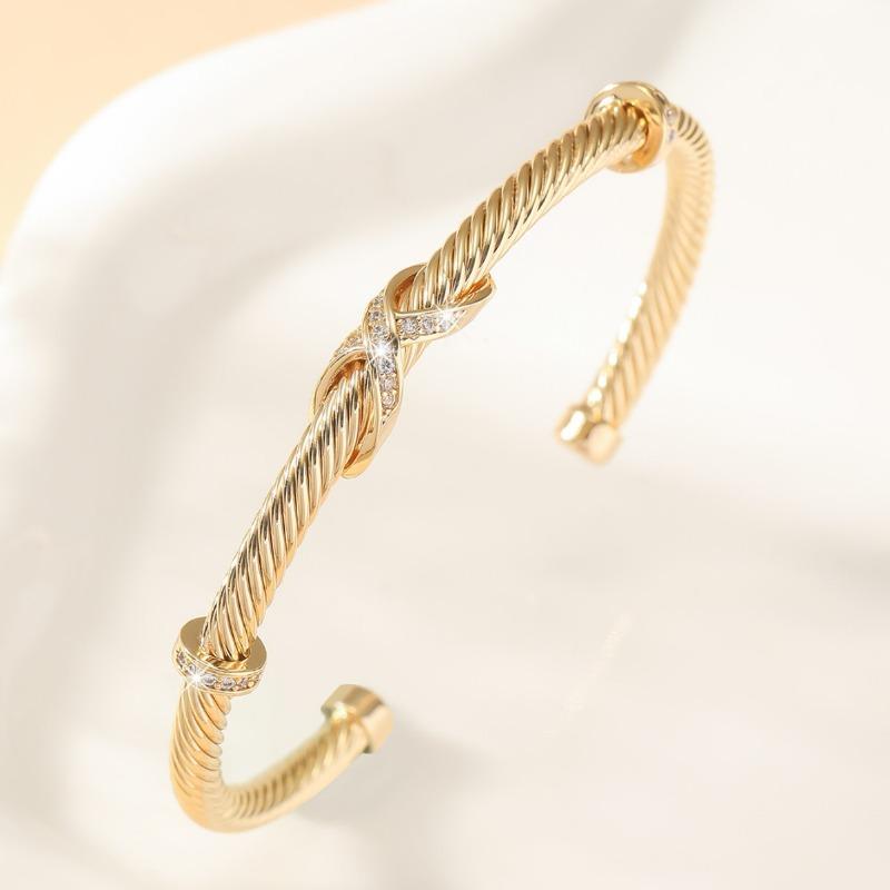 Meier Hot-selling gold bracelet between steel wire ropes fashion stainless steel non-fading titanium steel twist bracelet золотой