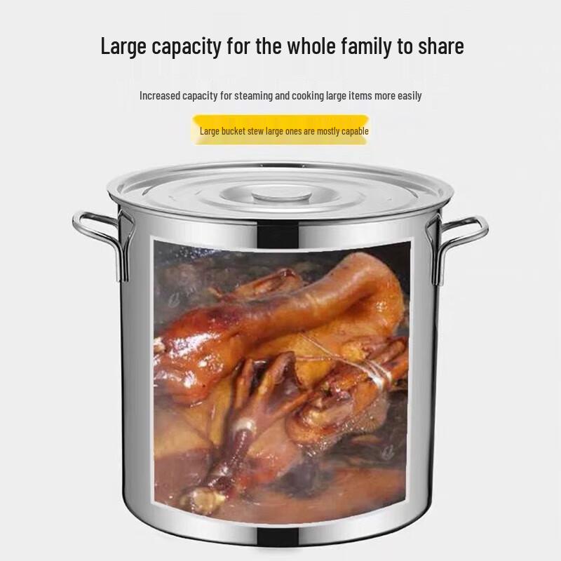 Jingjing Rishang Commercial Stainless Steel Stock Pot with Lid