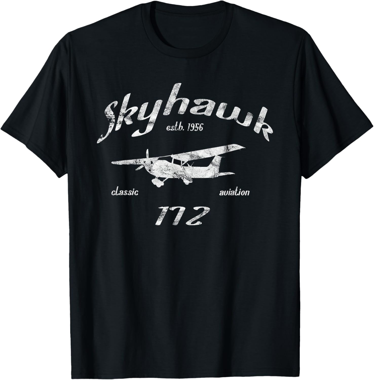 

172 Skyhawk Самолет Классический Винтажный Авиация Частный Пилот Футболка 100% Хлопок Круглый Вырез Короткий Рукав Летняя Повседневная Мужская Футболка S