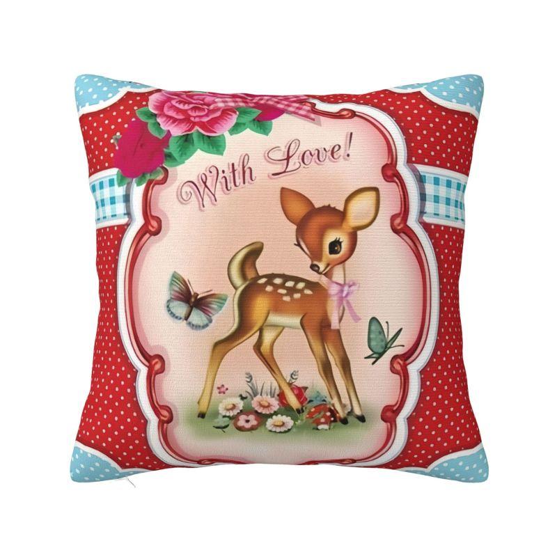 Custom Disney Film Bambi Cartoon Luxury Pillow Cover Living Room Decoration Anime Deer Cute Car Cushion
