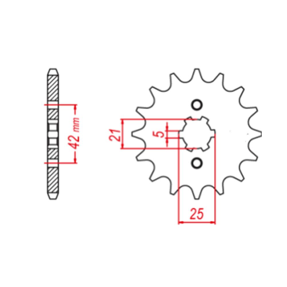 520 16T Front Sprocket Gear Staring Wheel For Yamaha SR250 XT250 XV250 XV250S Virago XV250U Route 66 XV250G XV250C XV SR XT 250