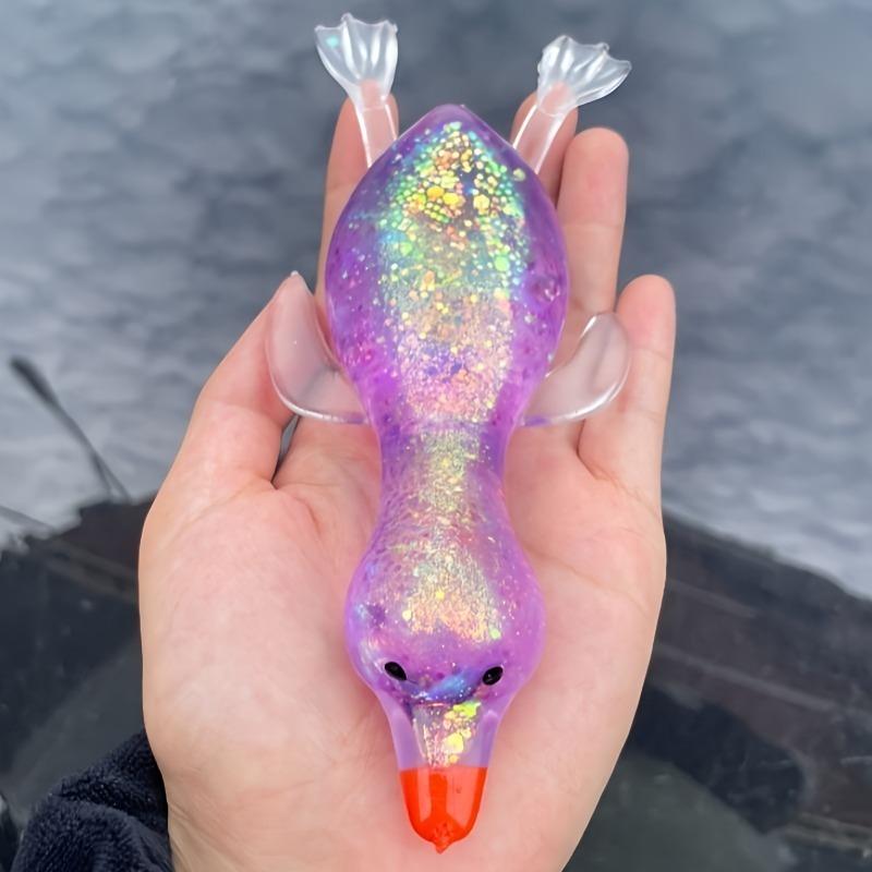 

Cute Tabas Squishy Aurora Duck Maltose Squeeze Toy Soft Colorful Duck Stress Relief Decompression Stretch Toy for Adults Gift