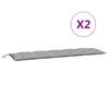 Garden Bench Cushions 2 Pcs Grey 180x50x7 cm Oxford Fabric