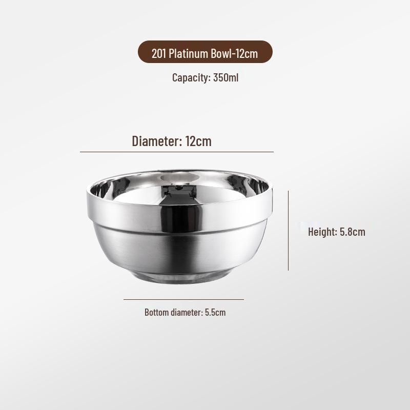 

Customized 304 Stainless Steel Insulated Double-Layer Bowl with Anti-Scald Design for Restaurants, Cafeterias, and Kindergartens with Logo Engraving