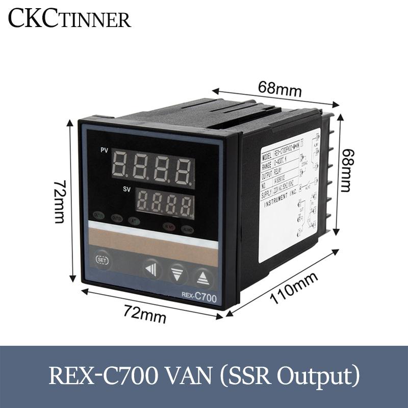 PID RKC Digital intelligent Industrial temperature controller 220V RELAY REX-C100-C400-C700-C900 Thermostat SSR Relay output