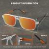 Men Square Progressive Multifocal Presbyopia Glasses Coated Red Glasses Men's Ultralight Frames Brand Designer Reading Eyewear