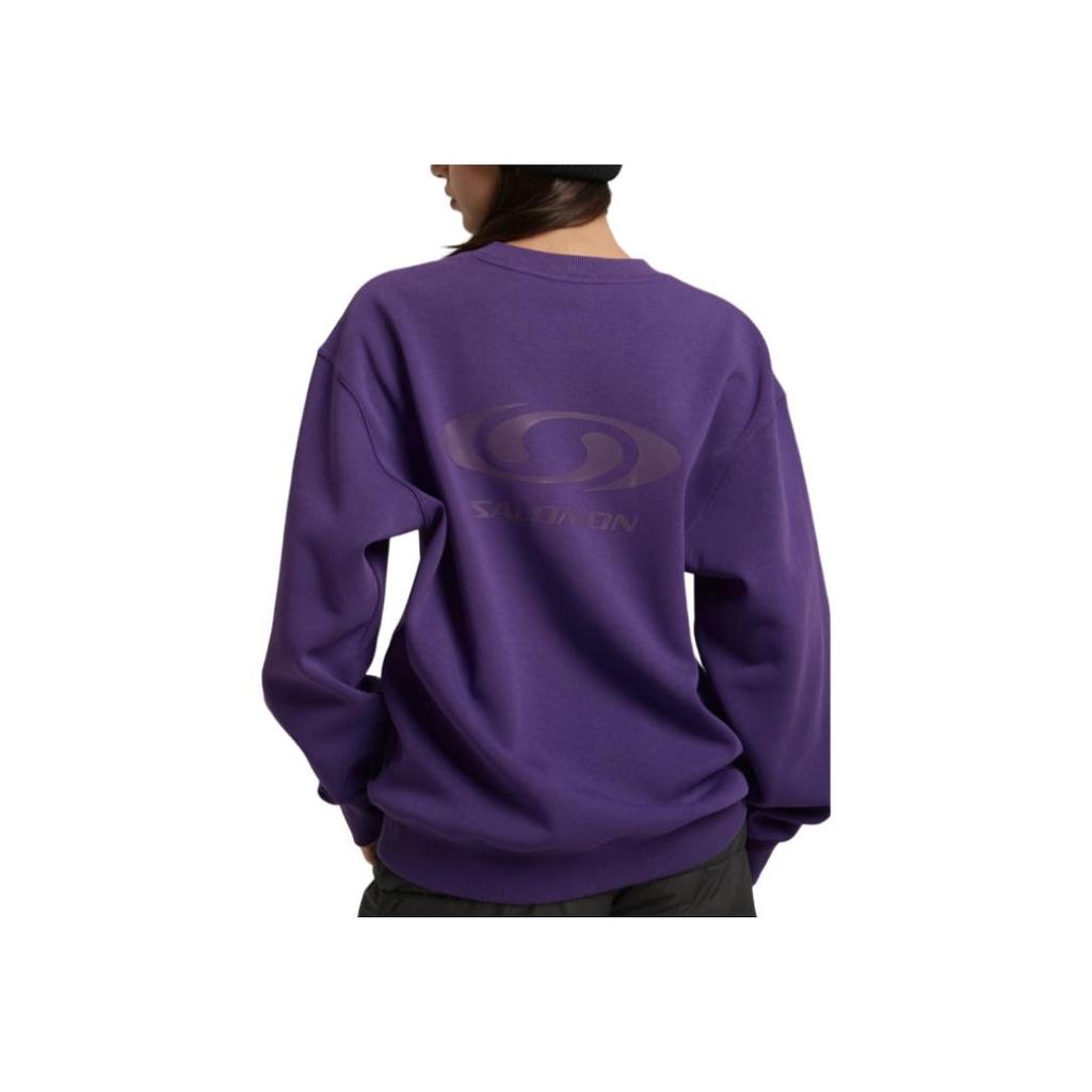 Salomon Round Neck Long Sleeve Pullover Sweatshirt Women sweatshirt Purple LC2572900