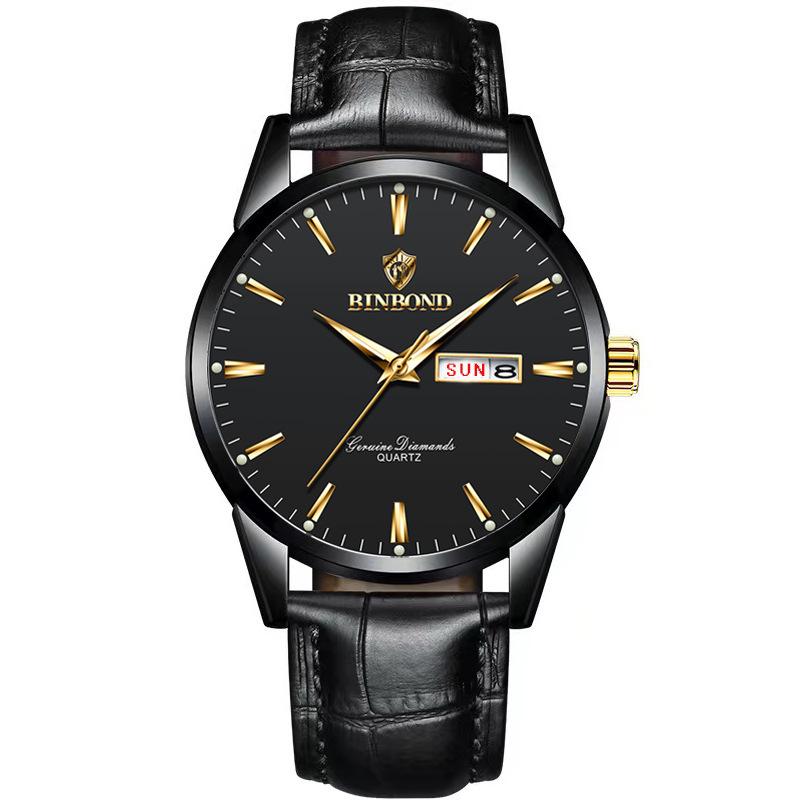 BINBOND Waterproof Couple Watches with Double Calendar - Women's Model