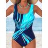 Costume da Bagno Intero Estivo Sexy Stampato a Fiori, Vestibilità Aderente e Modellante, Schiena Profonda a U, Costume da Bagno alla Moda Accattivante per Spiaggia, Piscina, Vacanze