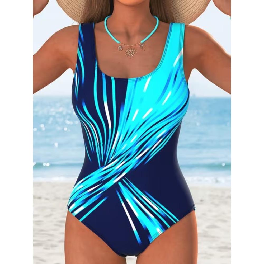 Costume da Bagno Intero Estivo Sexy Stampato a Fiori, Vestibilità Aderente e Modellante, Schiena Profonda a U, Costume da Bagno alla Moda Accattivante per Spiaggia, Piscina, Vacanze