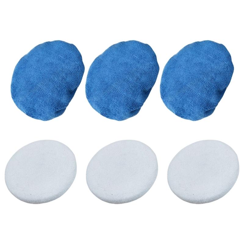 6Pieces Polishing Hoods Buffer Pads Car Polisher Bonnet For 5-6in/9-10in Cordless Car Buffers Compatible for Devices