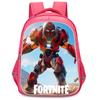16-Inch Fortnite Cartoon Backpack with Double Zipper Design, Ergonomic Spine Protection, Suitable for Boys & Girls Aged 5-8