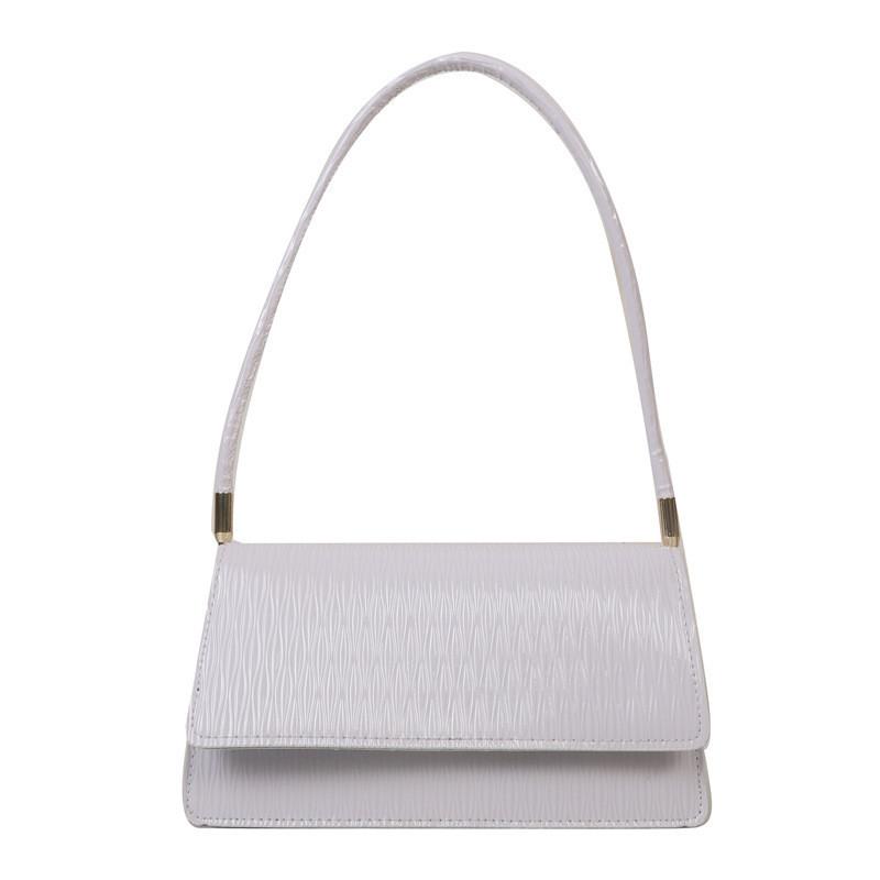Trendy Cross-border Style Pu Shoulder Bag For Daily Outfits With Chic Car Line Details белый