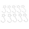 120pcs Star Shaped Christmas Tree Hooks Stainless Steel Decoration Hangers for Easter Halloween Party