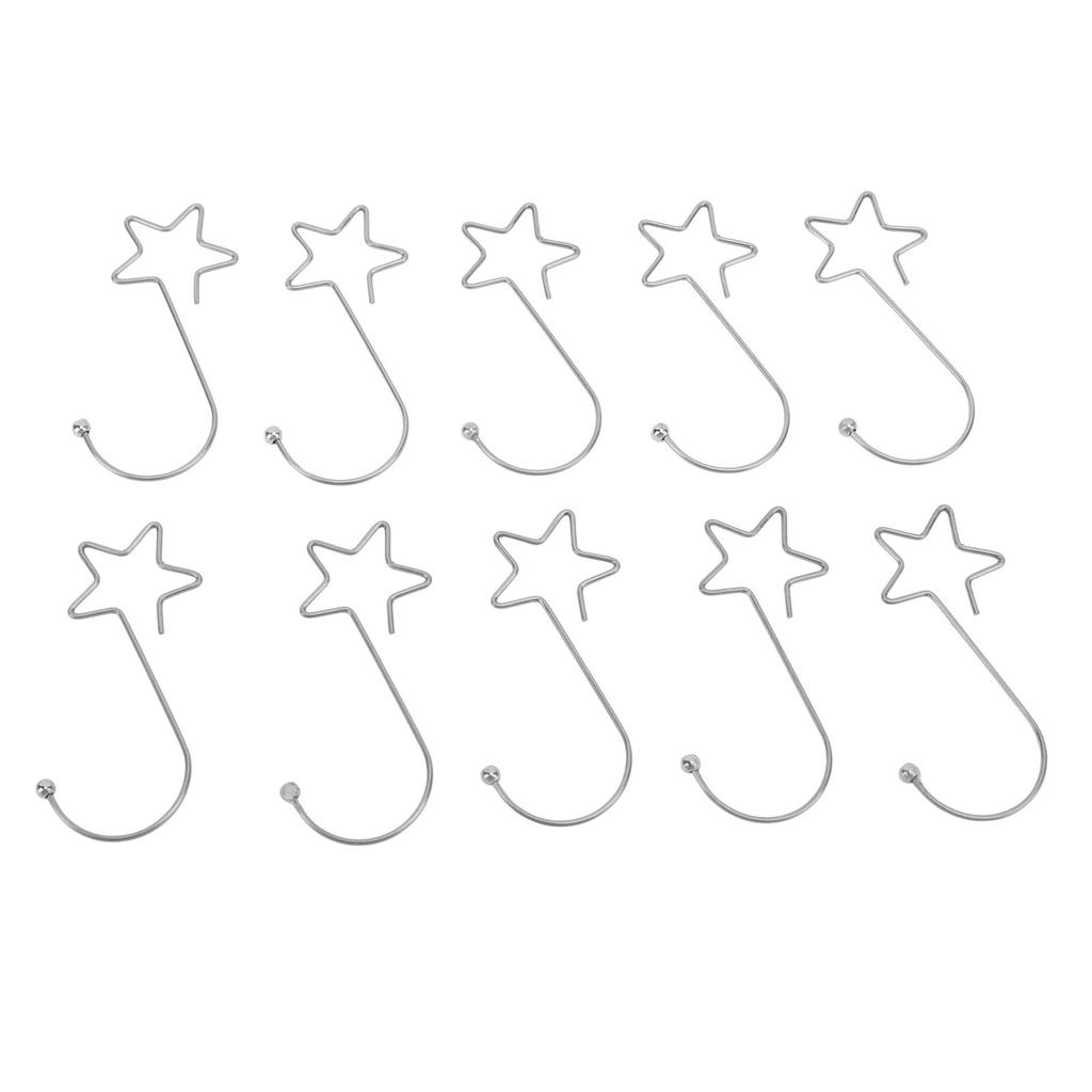120pcs Star Shaped Christmas Tree Hooks Stainless Steel Decoration Hangers for Easter Halloween Party
