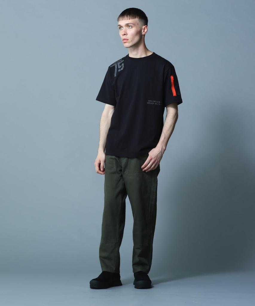 Avirex REMODEL DESIGN CREW NECK T-SHIRT (WEB&DEPOT Exclusive) Men's Remodel Design Crew Neck T-Shirt, Size L, 010, Black, 783-3934025