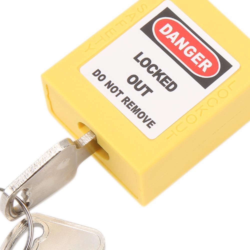 Reliable 38mm Safety Padlock Insulated Safe LOTO Lock Durable Plastic Steel Insulated Lock Workshop Use
