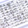 20/30Pcs/Lot Vintage Boho Glass Turquoise Rings Fashion Women Vacation Style Daily Festival Jewelry Party Decoration Gifts