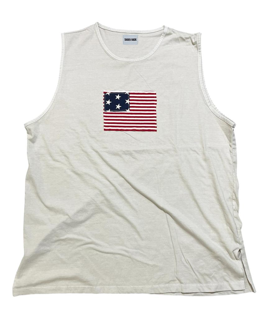SK8ER ROCK Stars & Stripes Pigment Sleeveless ((Light Oat))