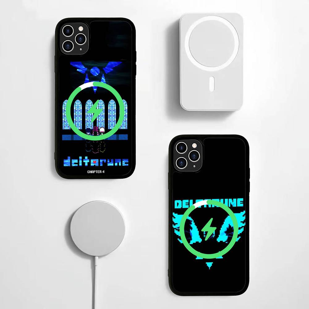 D-Deltarune Ralsei For Magsafe Magnetic Phone Case Wireless PC+TPU For iPhone 11 12 13 14 15 16 17 Pro Max Plus