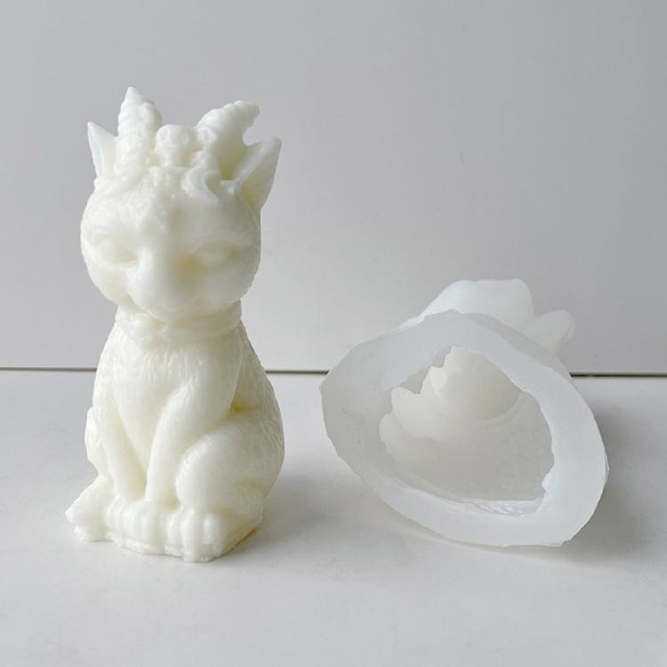 Cat Shape Candle Molds Silicone Molds Resin Casting Mold for Making Candle