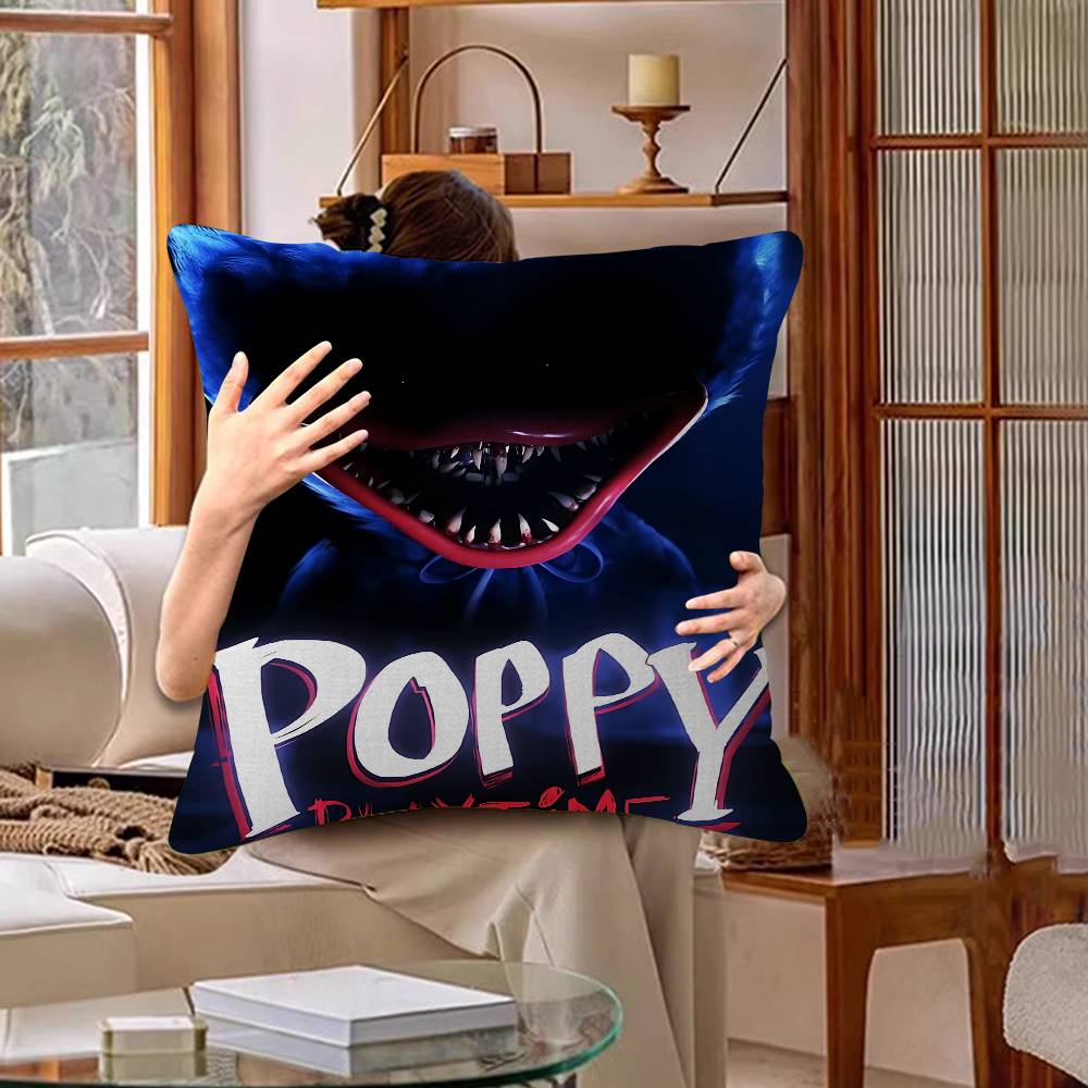 Anime P-Poppy P-Play T-Time Pillow Cushion Cover Pillowcase Living Room Sofa Home Decor