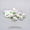 15PCS Mini Tea Set Model/Children's Day Gift/Miniature Tea Cup and Teapot Accessories/Ceramic Ornaments/Blue and White Porcelain