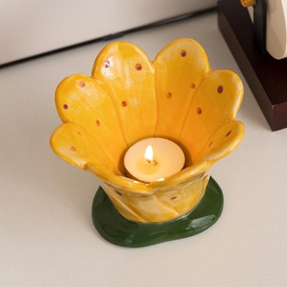 Minimalist Design Ceramic Tealight Candle Cups Aromatherapy Candle Cup  Dining Table Decoration