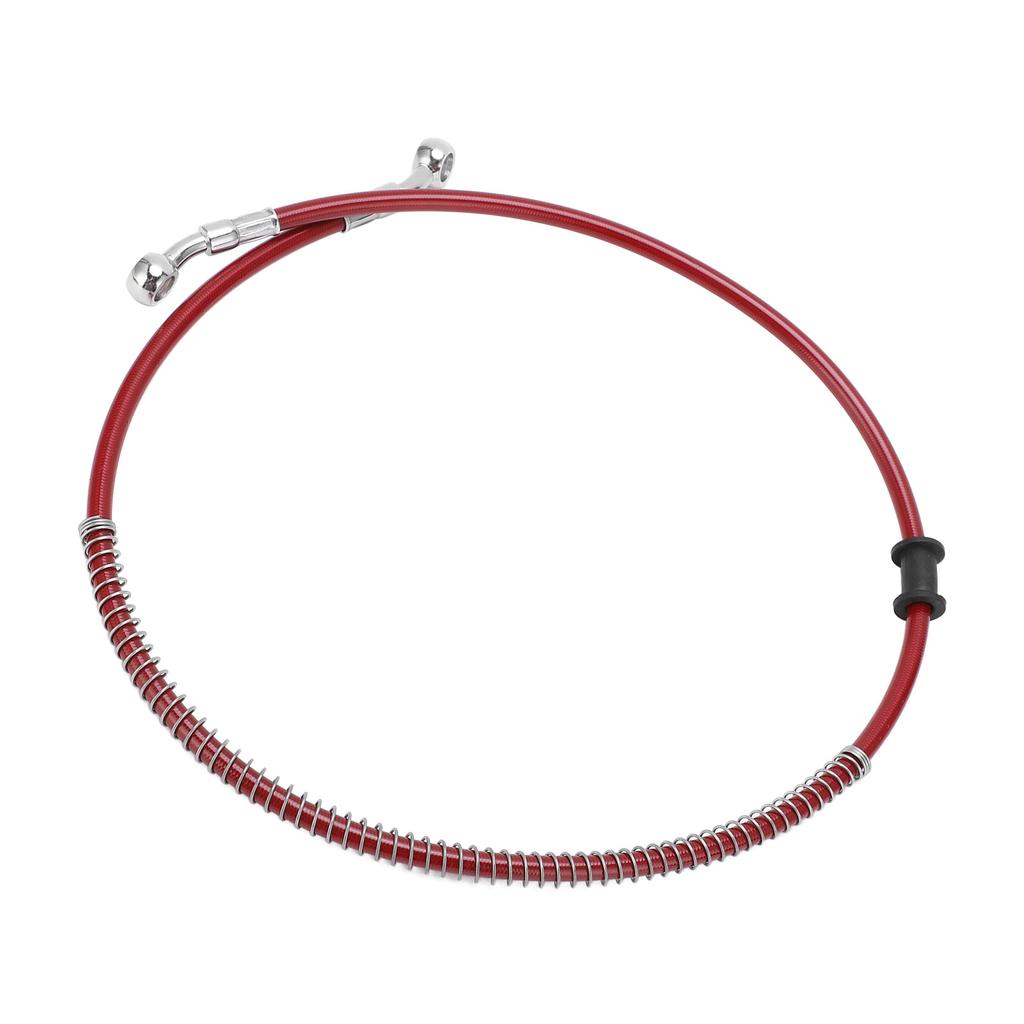 90cm35.4in Motorrad Bremsleitung Rot Stahl PVC Tragbar Universell Motorradzubehör