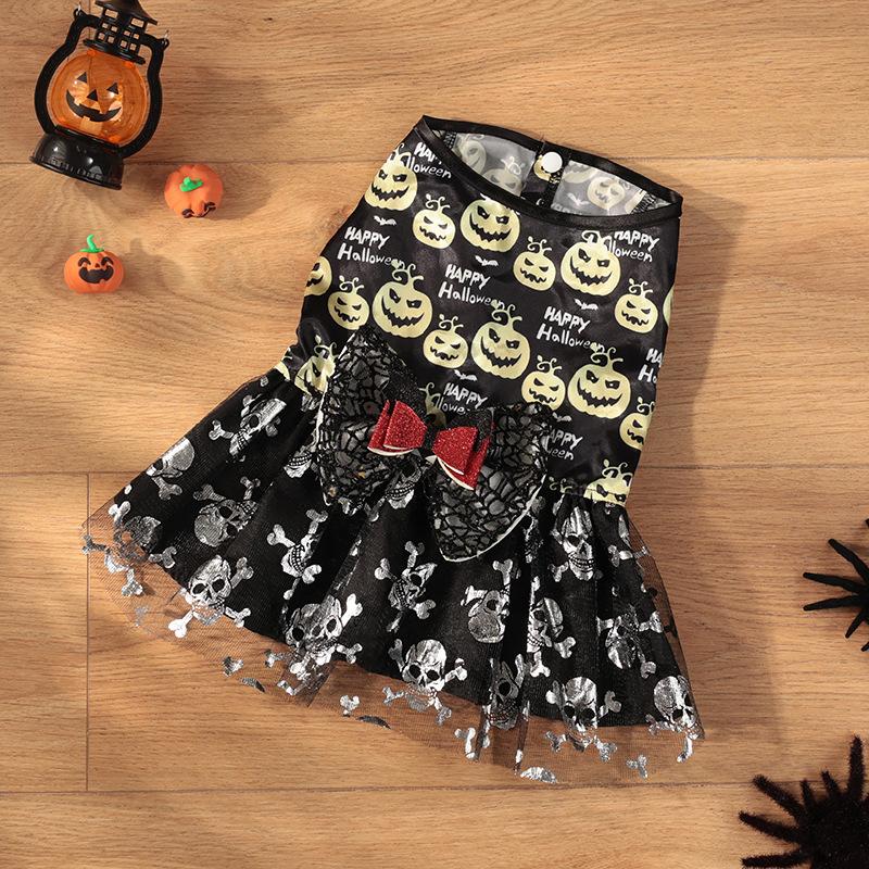 

Halloween Dog Dress Pumpkin Pet Costume Party Outfit for Small Medium Large Dogs XL чорний