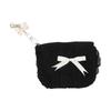 1Pc Cute Women Makeup Mini Bag Korean Lace Bow Portable Coin Purse Small Handbag Kawaii Female Cosmetic Storage Pouch
