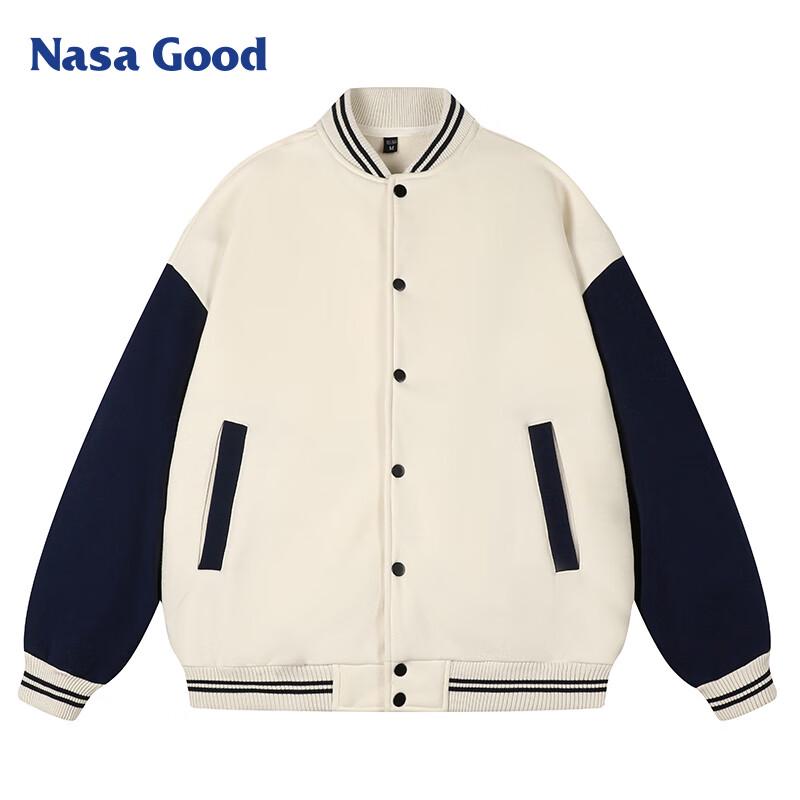

NASA GOOD Unisex Color-block Loose Fit Baseball Jacket 2XL
