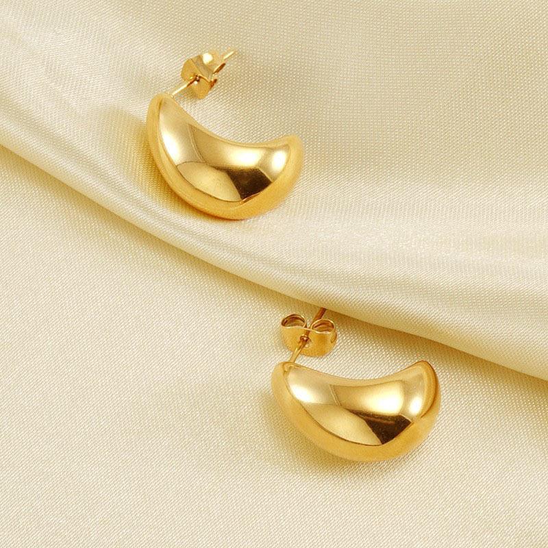 2026 Stud Earrings Niche High Sense 18K Real Gold Temperament Fashion Earrings