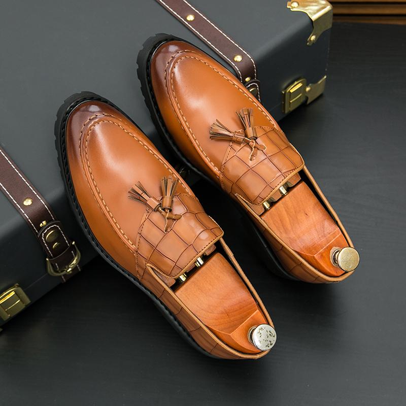 

Мода Мода Кисточки Лоферы Обувь Слипоны Мокасины для вождения Мужская Удобная Кожаная Обувь Мужская Обувь с Заостренным Носком для Вечеринок Деловая Повседневная Обувь 47 коричневый