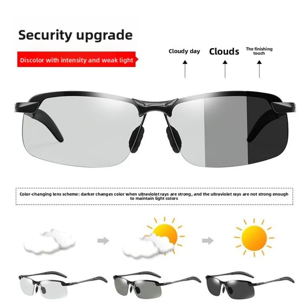 Polarized night vision glasses, color-changing sunglasses, male driver driving glasses, fishing sunglasses, day and night driving glasses