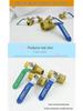 Thickened All-Copper Ball Valve, 4/6-inch, Male/Female Thread, Long Handle