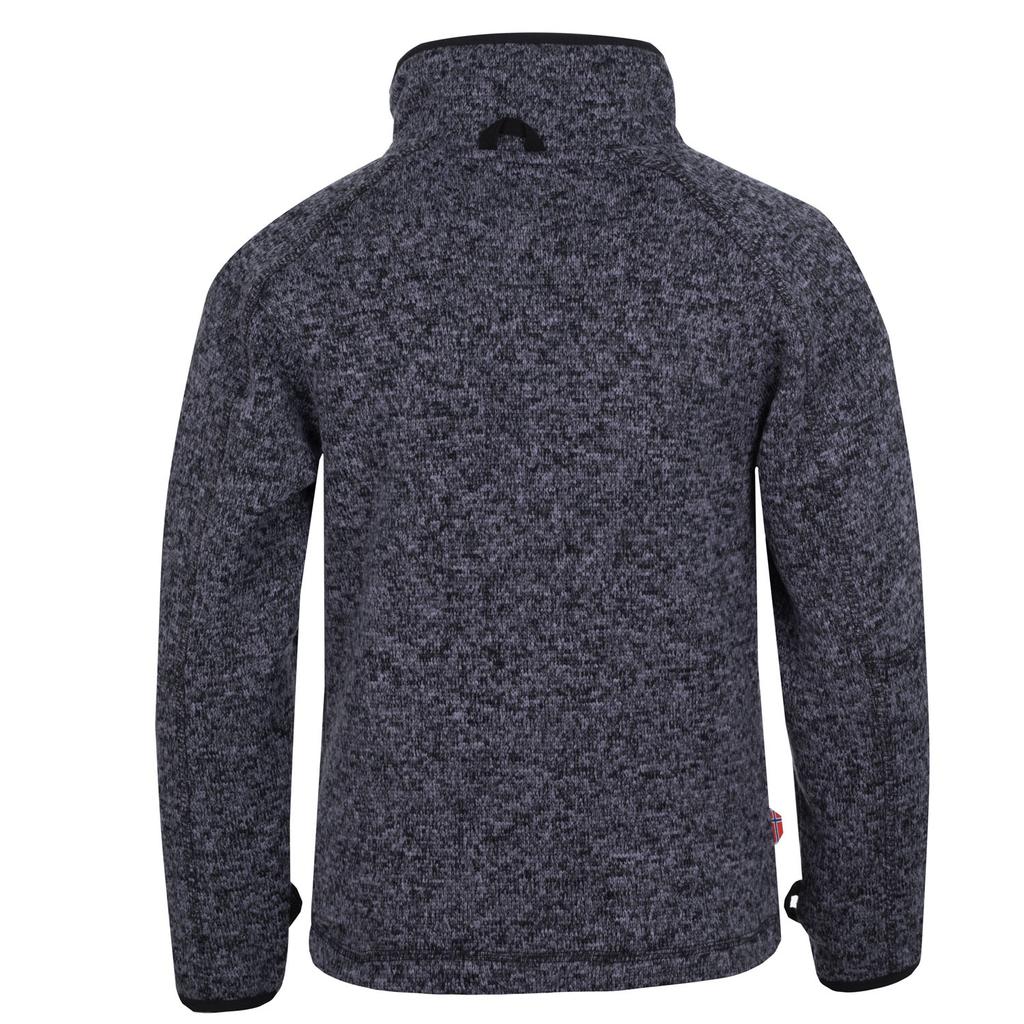 Children's Fleece Jacket TrollKids Jondalen Jacket Black Zip-up with Stand-up Collar Black (802-607)