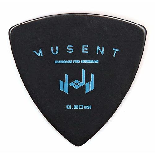 Musent Small Triangle Picks | Pack of 20, Rice Ball Shape, 0.8mm Thick HPVC | MSSMTRPK0008-PVC-20P